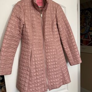 Kate Spade Dusty Pink Quilted Puffer Coat